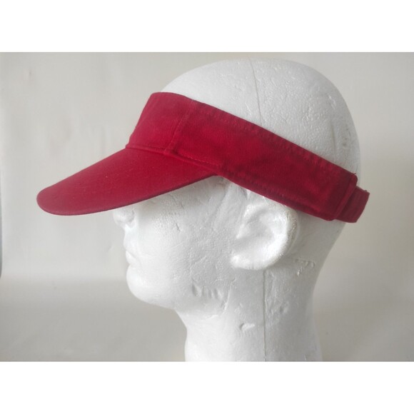 Polo Ralph Lauren Hat Visor Strap Back Red Embroidered Pony Golf - Picture 5 of 7